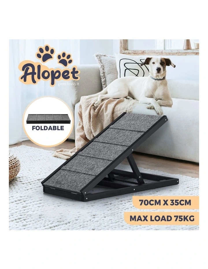 Alopet Dog Pet Ramp Adjustable Height Dogs Stairs Bed Sofa Car Foldable 70cm image 4