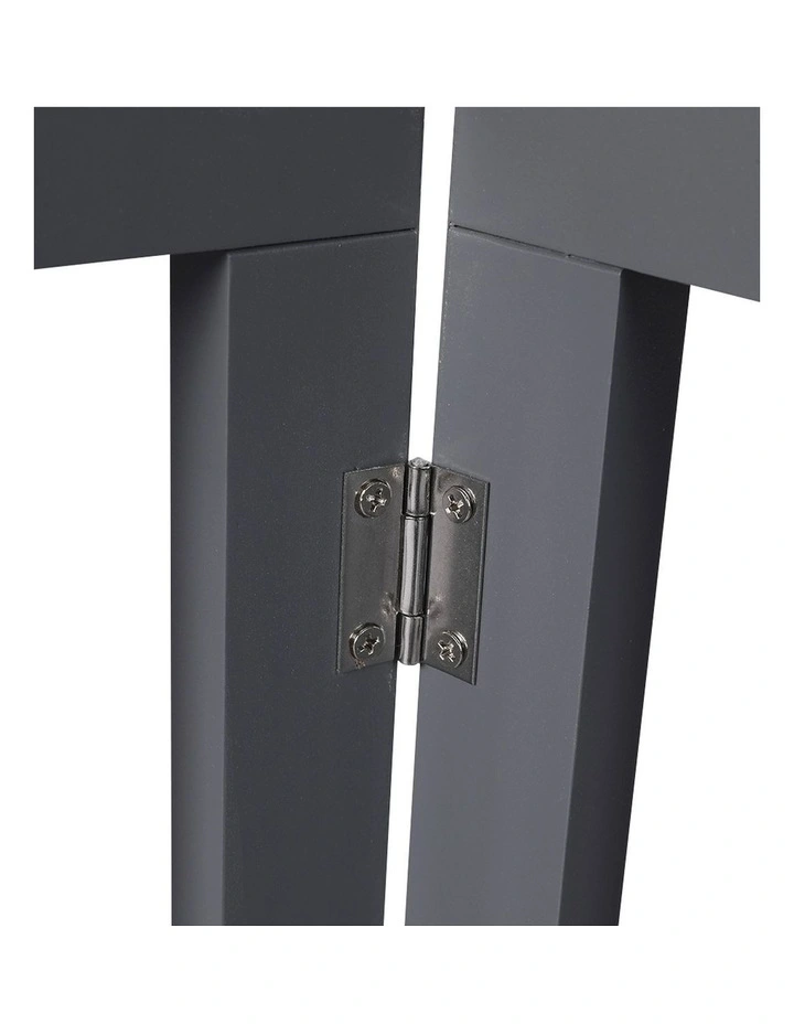 Wooden Pet Gate Dog Fence Retractable Barrier Portable Door 4 Panel Grey image 4