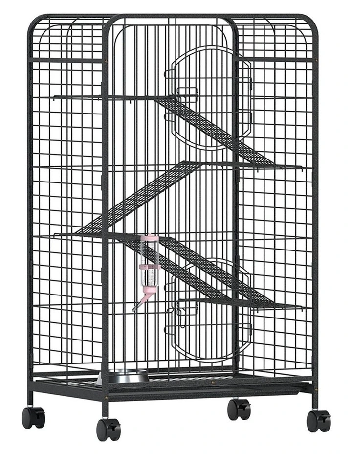 i.Pet Rabbit Cage Indoor Hutch Guinea Pig Bird Ferret Cat Hamster 110cm 4 Level image 1