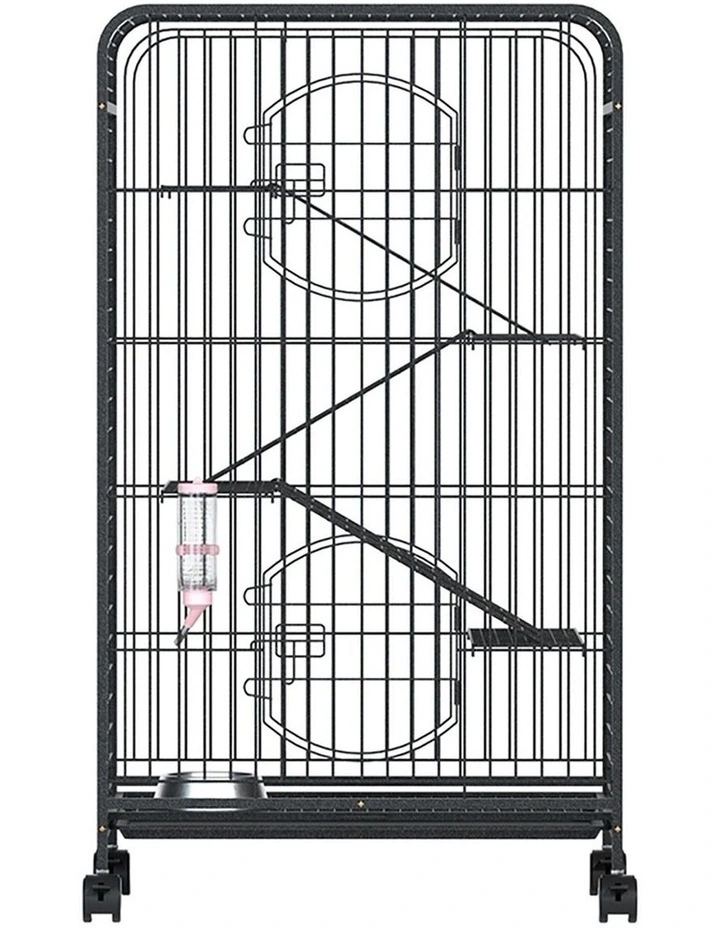 i.Pet Rabbit Cage Indoor Hutch Guinea Pig Bird Ferret Cat Hamster 110cm 4 Level image 2