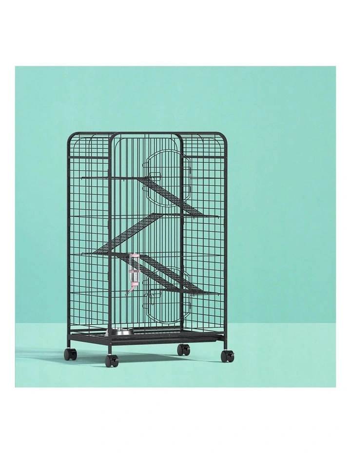 i.Pet Rabbit Cage Indoor Hutch Guinea Pig Bird Ferret Cat Hamster 110cm 4 Level image 3