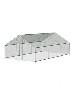 i.Pet Chicken Coop Cage 3x6x2m Galvanised Steel w/Oxford Canopy