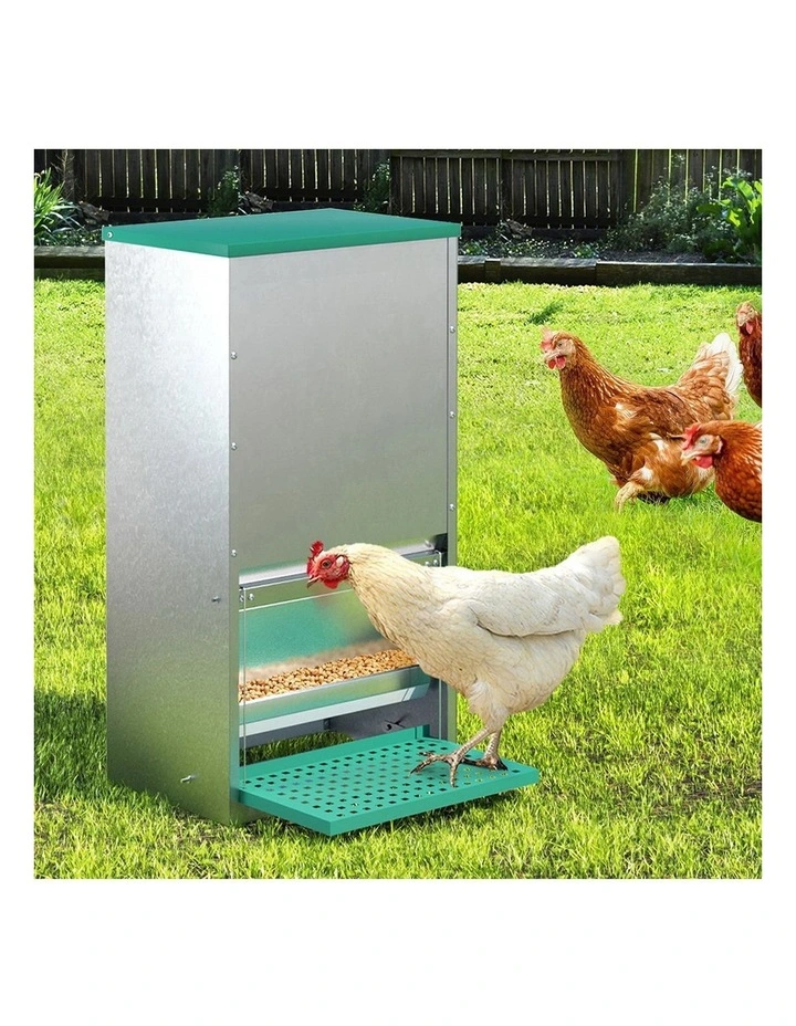 Giantz Automatic Chicken Feeder Port Coop Chick Poultry Treadle Self Opening image 3