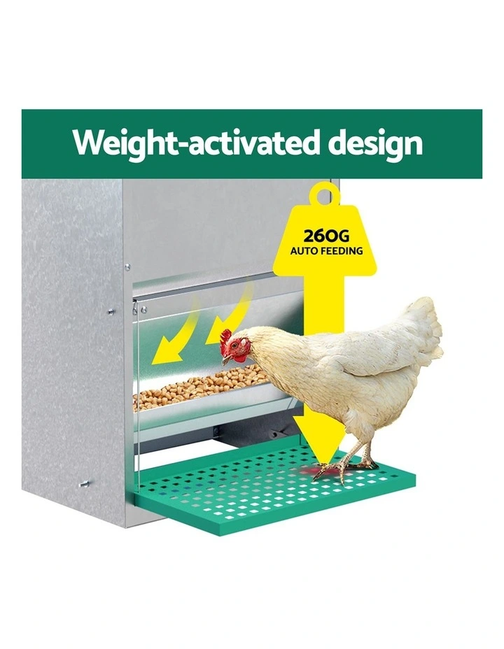 Giantz Automatic Chicken Feeder Port Coop Chick Poultry Treadle Self Opening image 6