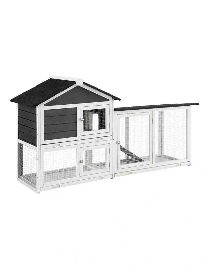i.Pet Chicken Coop Rabbit Hutch Extra Large Wooden Run Cage House With Run Cage image 1