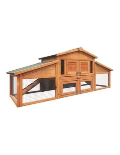 i.Pet Chicken Coop Rabbit Hutch 169cm x 52cm x 72cm Large House Outdoor Wooden Run Cage