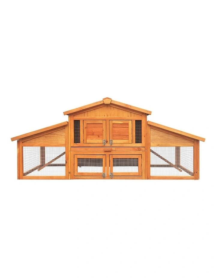 i.Pet Chicken Coop Rabbit Hutch 169cm x 52cm x 72cm Large House Outdoor Wooden Run Cage image 4
