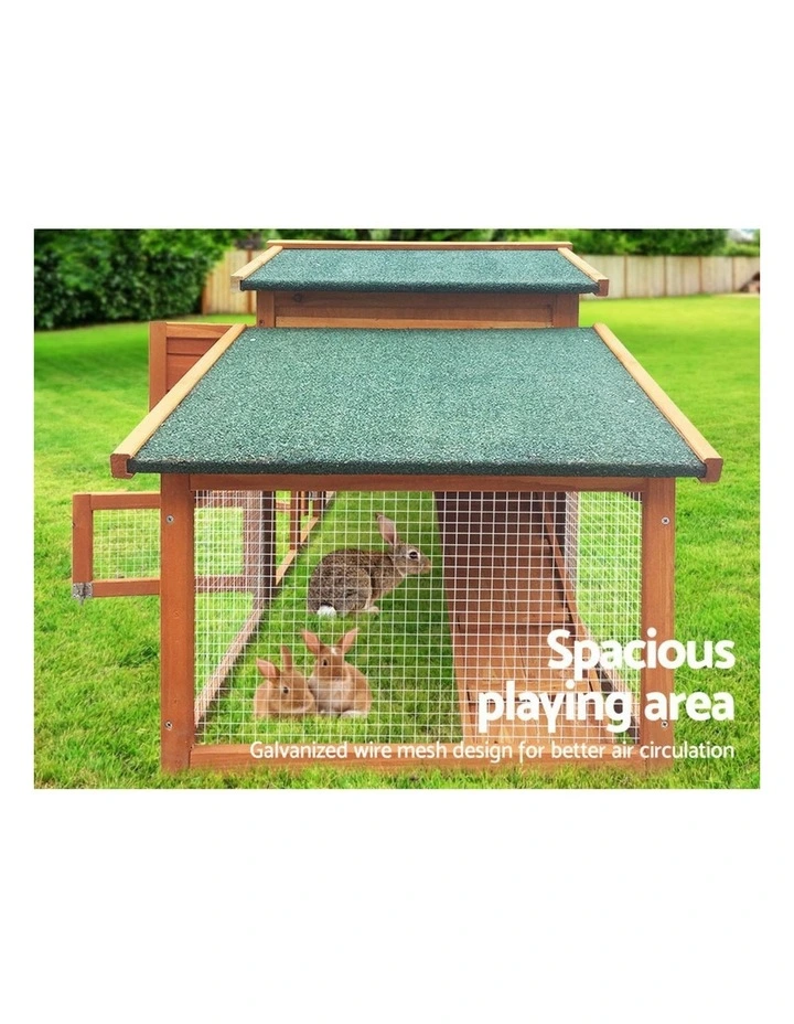 i.Pet Chicken Coop Rabbit Hutch 169cm x 52cm x 72cm Large House Outdoor Wooden Run Cage image 6