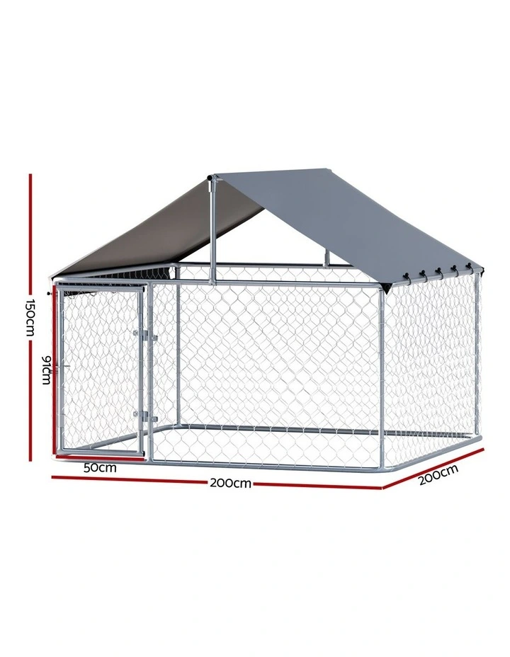 i.Pet Dog Kennel Large House XL Pet Run Cage Puppy Outdoor Enclosure With Roof image 4
