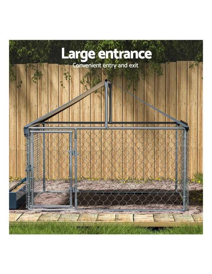 i.Pet Dog Kennel Large House XL Pet Run Cage Puppy Outdoor Enclosure With Roof image 5