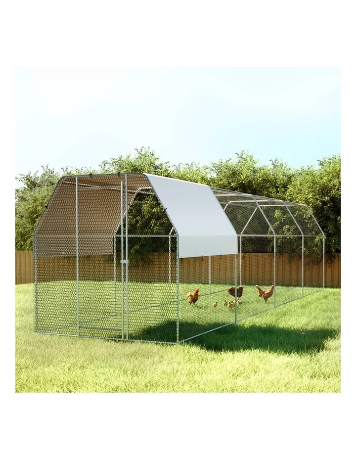 i.Pet Chicken Coop Cage Run Rabbit Hutch Large Walk In Hen House Cover 2mx8mx2m image 3