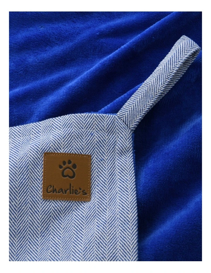 Charlie's Hampton Herringbone 3pc Dog Bed in Blue image 6