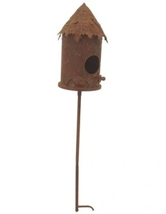 Willow & Silk Birdhouse on Stake