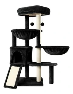 Cat Tree Tower Scratching Post Black 104cm
