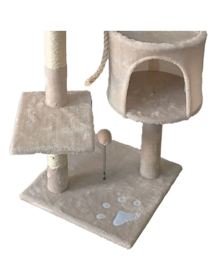 Furtastic 110cm Cat Tree Scratching Post - Beige image 2