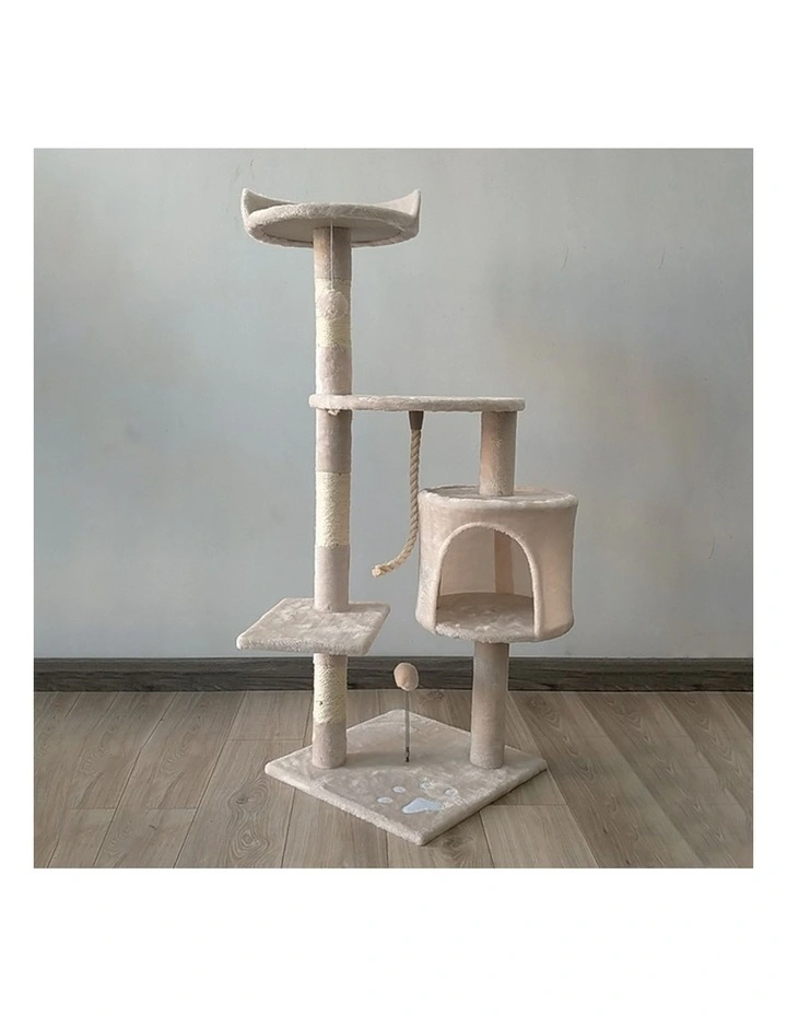 Furtastic 110cm Cat Tree Scratching Post - Beige image 6
