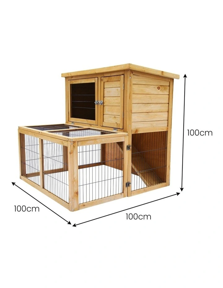 Furtastic 2-Storey Chicken Coop & Rabbit Hutch With Large Run image 4