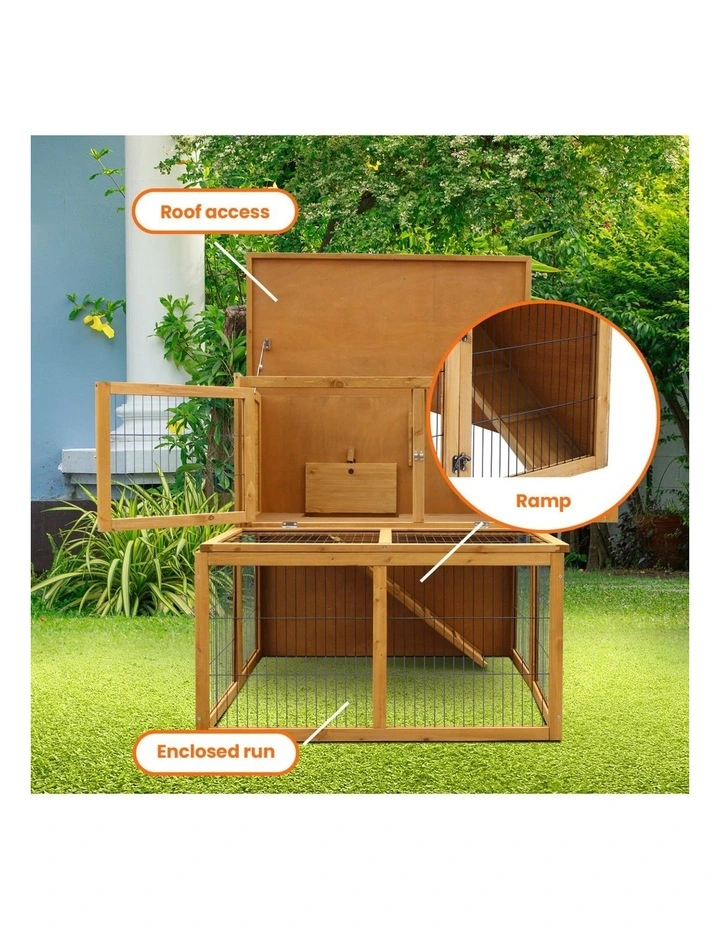Furtastic 2-Storey Chicken Coop & Rabbit Hutch With Large Run image 5