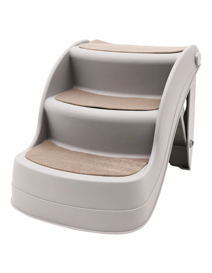 Furtastic Foldable Pet Stairs In Grey - 38cm Dog Ladder Cat Ramp image 1