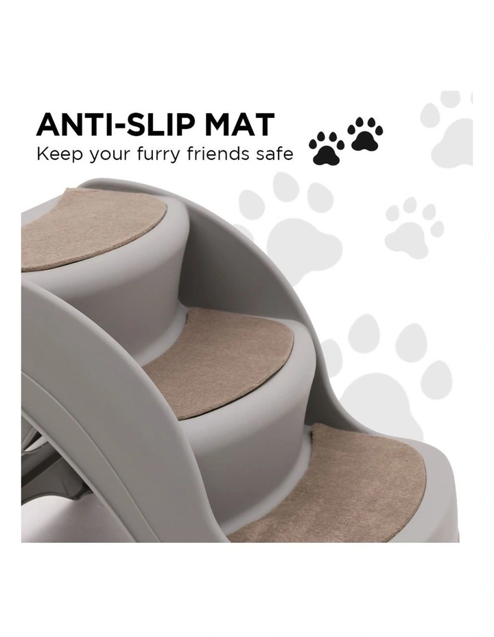 Furtastic Foldable Pet Stairs In Grey - 38cm Dog Ladder Cat Ramp image 4