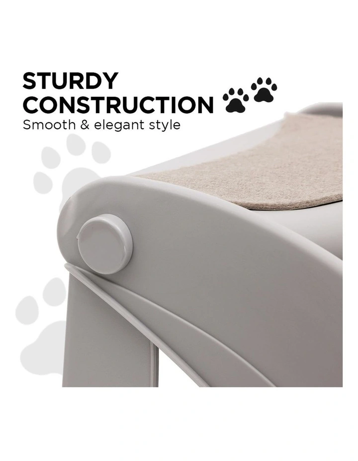 Furtastic Foldable Pet Stairs In Grey - 38cm Dog Ladder Cat Ramp image 5