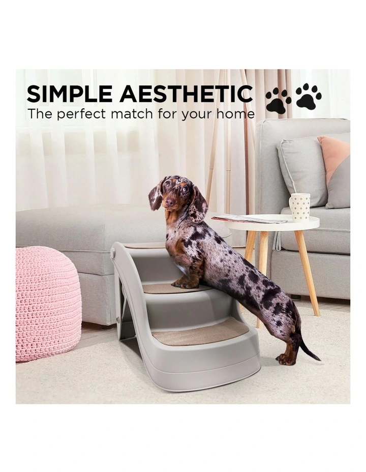 Furtastic Foldable Pet Stairs In Grey - 38cm Dog Ladder Cat Ramp image 7