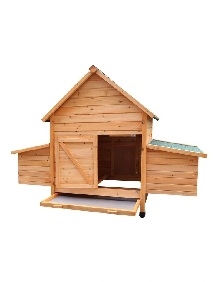 Furtastic Wooden Chicken Coop & Rabbit Hutch With Ramp Nesting Boxes image 3