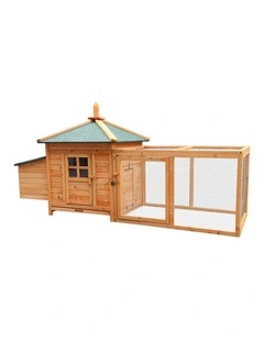 Furtastic Large Wooden Chicken Coop Rabbit Hutch Nesting Box Fir Wood