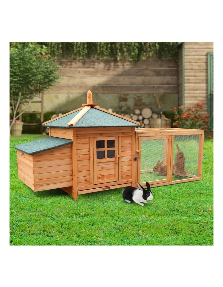 Furtastic Large Wooden Chicken Coop Rabbit Hutch Nesting Box Fir Wood image 5