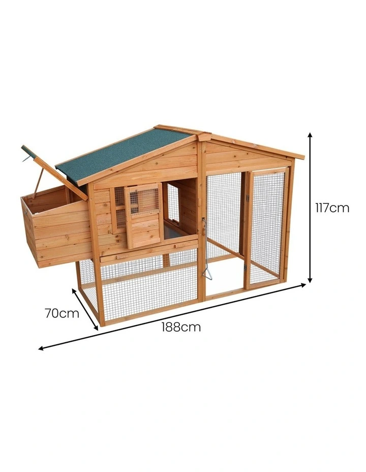 Furtastic Large Chicken Coop & Rabbit Hutch With Ramp image 2
