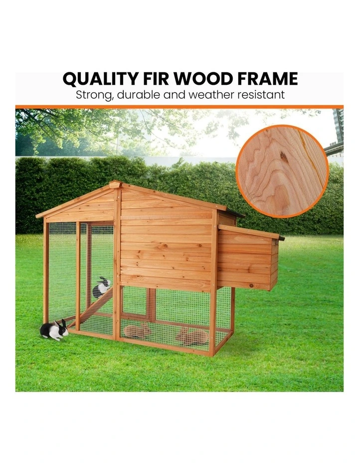 Furtastic Large Chicken Coop & Rabbit Hutch With Ramp image 5