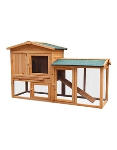 Furtastic Large Wooden Chicken Coop & Rabbit Hutch With Ramp