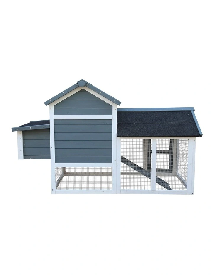 Furtastic Large Chicken Coop & Rabbit Hutch With Ramp - Green image 4