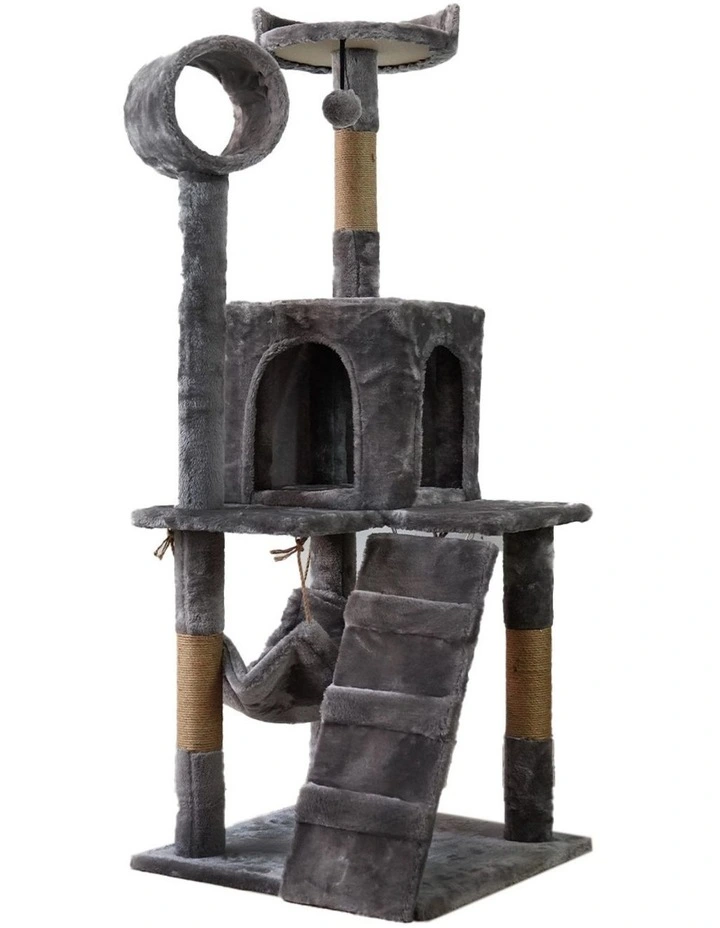 Furtastic 135cm Multi-Level Cat Tree Scratching Post Condo Tower with Hammock image 1