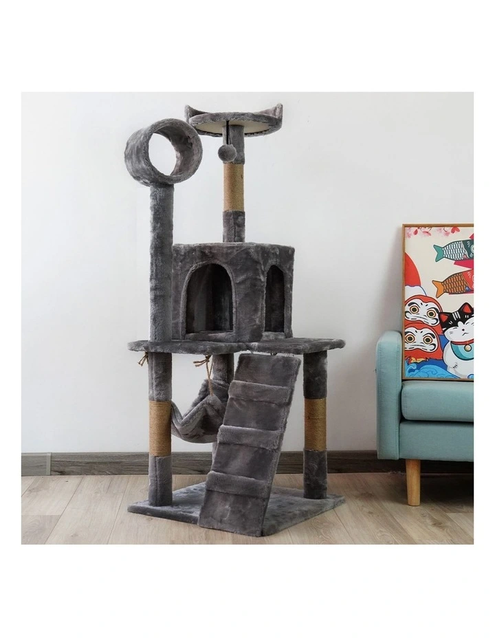 Furtastic 135cm Multi-Level Cat Tree Scratching Post Condo Tower with Hammock image 4