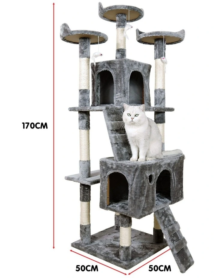 Furtastic 170cm Cat Tree Tower Scratching Post Multi-Level Condo Activity Centre image 5