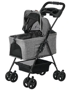 Alopet Pet Stroller Pram Dog Cat Removable Carrier Travel Pushchair Foldable