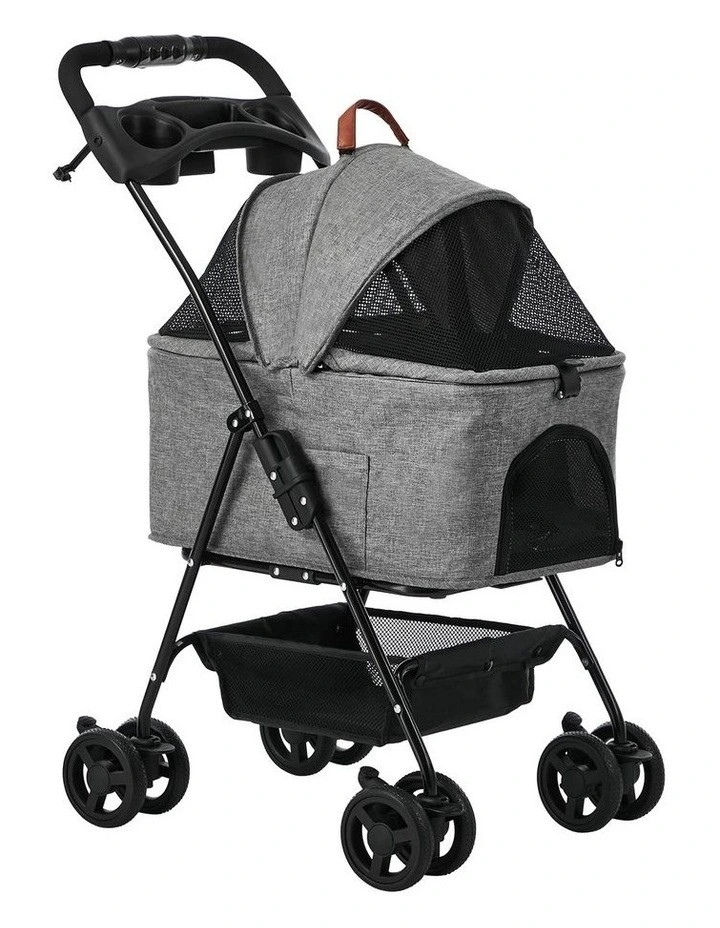 Alopet Pet Stroller Pram Dog Cat Removable Carrier Travel Pushchair Foldable image 2