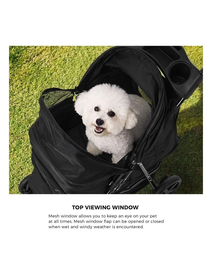 Alopet Pet Stroller Pram Dog Cat Carrier Cage Travel Pushchair Storage Foldable image 6