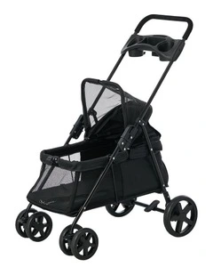 Alopet Pet Stroller for Small Medium Dogs & Cats Travel Foldable Lockable Wheels