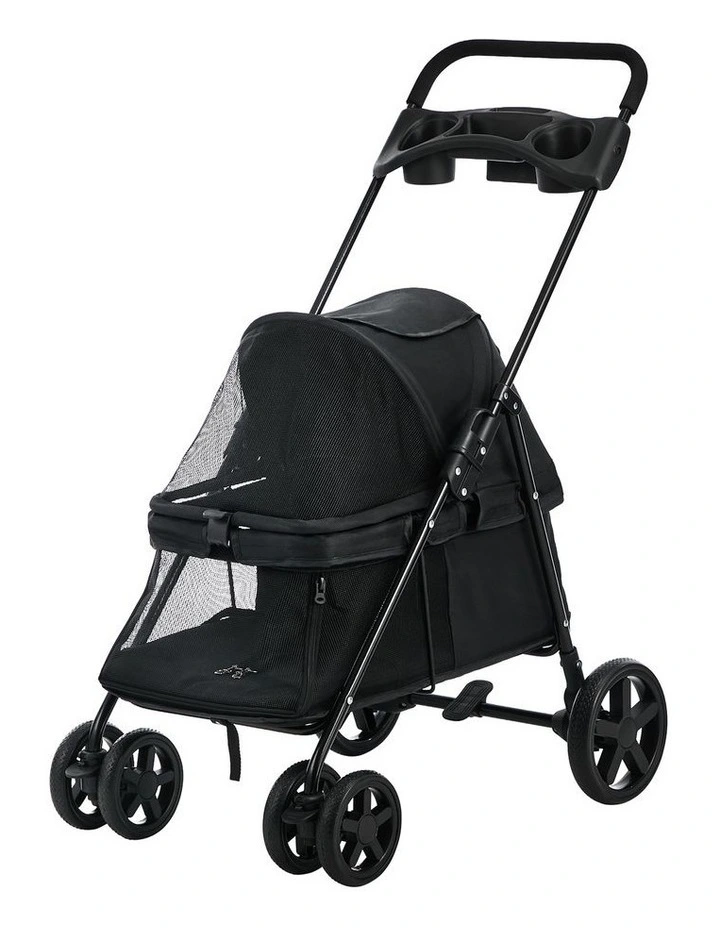 Alopet Pet Stroller for Small Medium Dogs & Cats Travel Foldable Lockable Wheels image 2