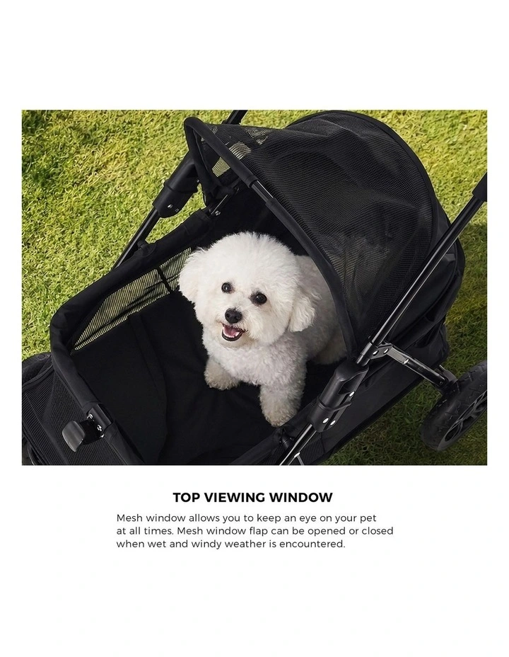 Alopet Pet Stroller for Small Medium Dogs & Cats Travel Foldable Lockable Wheels image 6