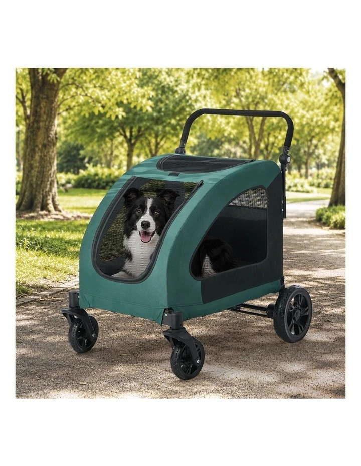 Alopet Pet Stroller Dog Cat Pram Large Carrier Cat Travel Foldable Strollers image 4