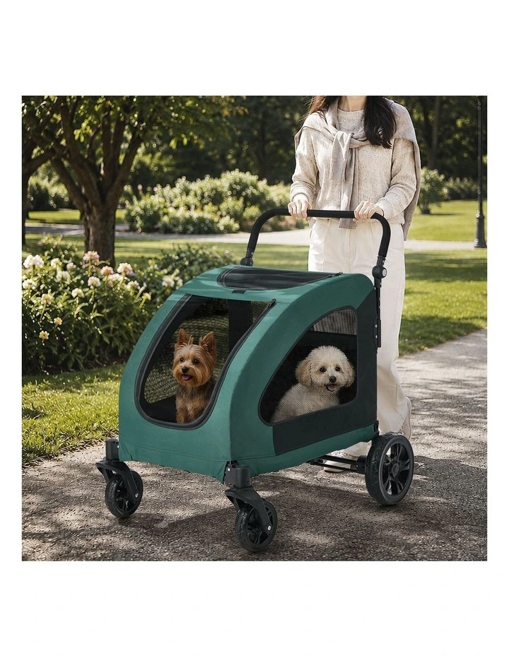 Alopet Pet Stroller Dog Cat Pram Large Carrier Cat Travel Foldable Strollers image 7