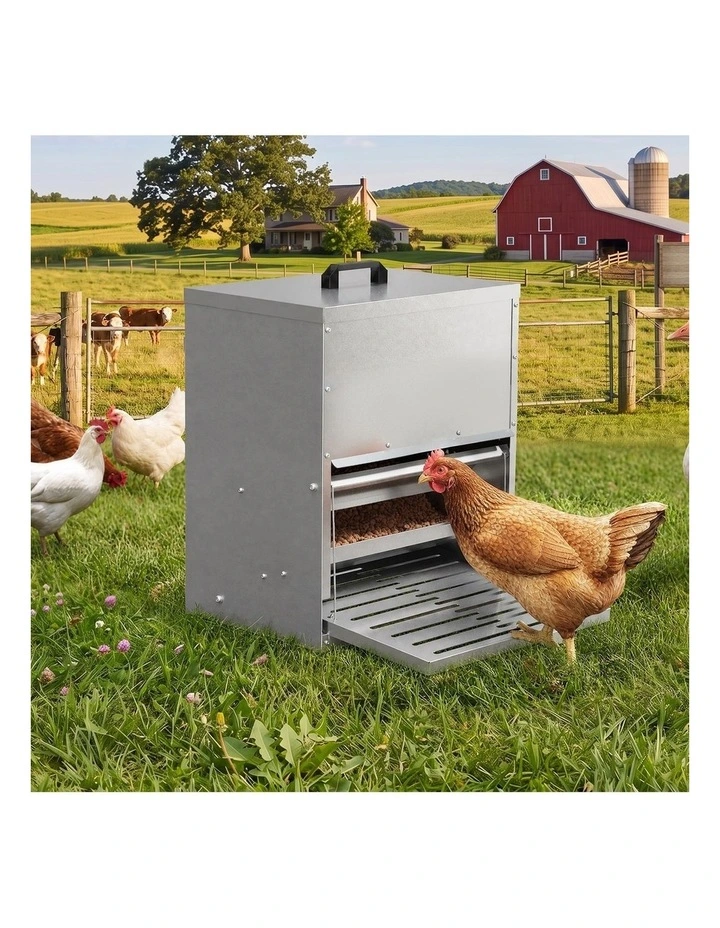 Alopet Automatic Chicken Feeder Auto Coop Chick Treadle Self Opening 15kg image 5