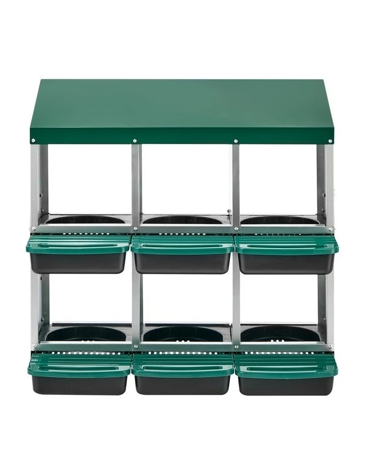 Alopet 6 Holes Chicken Nesting Box Roll Away Hen Chook Laying Boxes image 2