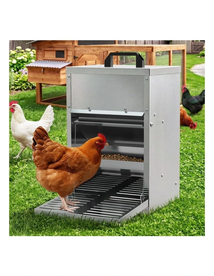 Alopet Automatic Chicken Feeder Auto Coop Chick Treadle Self Opening 5kg image 4