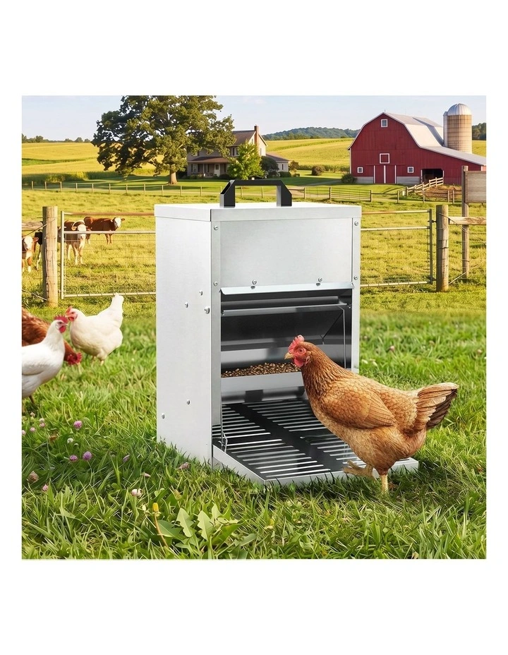 Alopet Automatic Chicken Feeder Auto Coop Chick Treadle Self Opening 5kg image 5