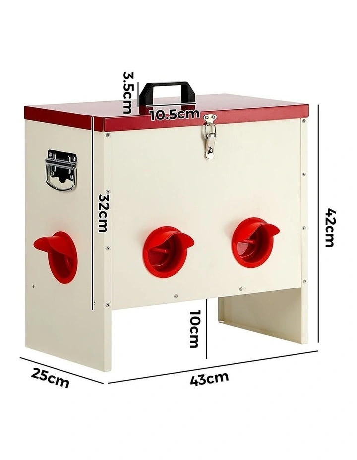 Alopet 50 Lbs Galvanized Chicken Feeder Trough with Legs Plastic Dividers image 3