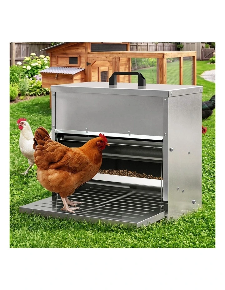 Alopet Automatic Chicken Feeder Auto Coop Chick Treadle Self Opening 10kg image 4